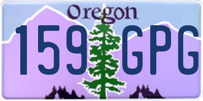 OR license plate 159GPG