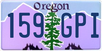 OR license plate 159GPI