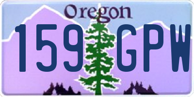 OR license plate 159GPW
