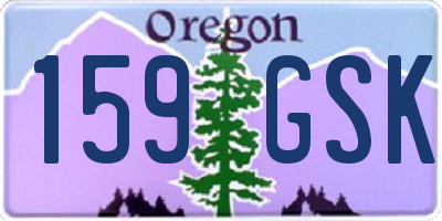 OR license plate 159GSK