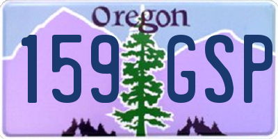 OR license plate 159GSP