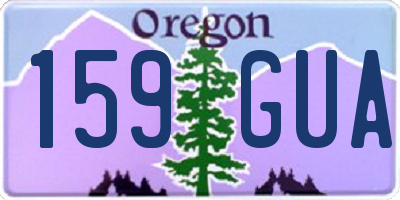 OR license plate 159GUA