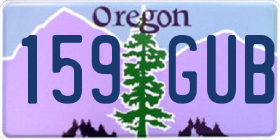 OR license plate 159GUB