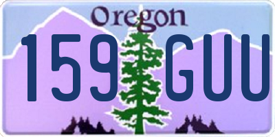 OR license plate 159GUU