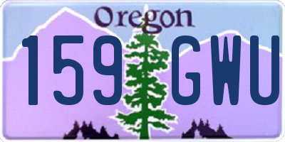 OR license plate 159GWU
