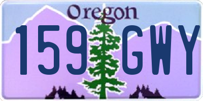 OR license plate 159GWY