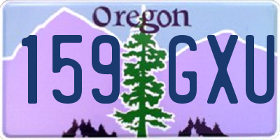 OR license plate 159GXU