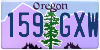 OR license plate 159GXW