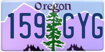 OR license plate 159GYG