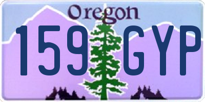 OR license plate 159GYP