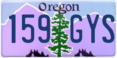 OR license plate 159GYS