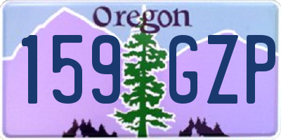 OR license plate 159GZP