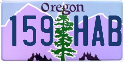 OR license plate 159HAB