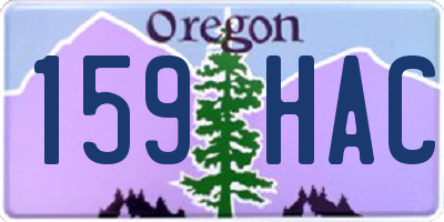 OR license plate 159HAC