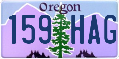 OR license plate 159HAG