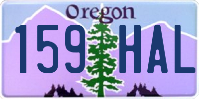OR license plate 159HAL