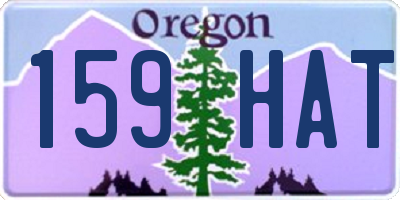 OR license plate 159HAT