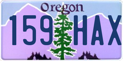 OR license plate 159HAX