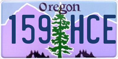 OR license plate 159HCE