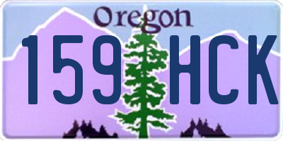 OR license plate 159HCK