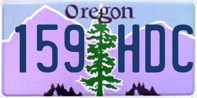 OR license plate 159HDC
