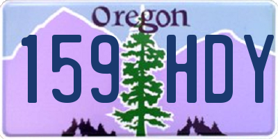 OR license plate 159HDY
