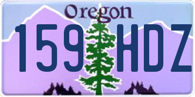 OR license plate 159HDZ