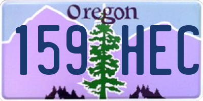 OR license plate 159HEC