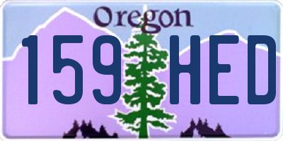 OR license plate 159HED