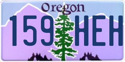 OR license plate 159HEH
