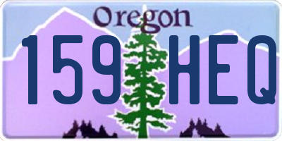 OR license plate 159HEQ