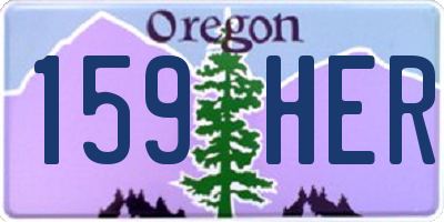 OR license plate 159HER