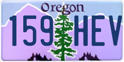 OR license plate 159HEV
