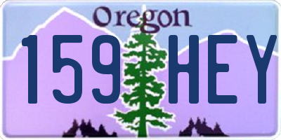 OR license plate 159HEY