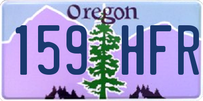 OR license plate 159HFR