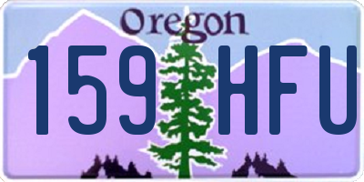 OR license plate 159HFU