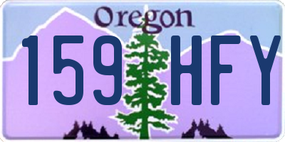 OR license plate 159HFY