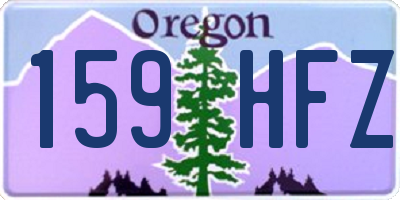 OR license plate 159HFZ