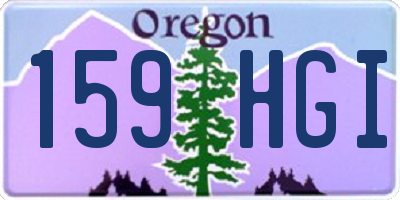 OR license plate 159HGI