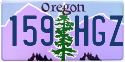 OR license plate 159HGZ