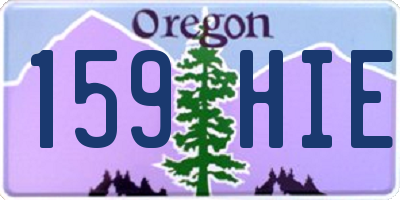 OR license plate 159HIE