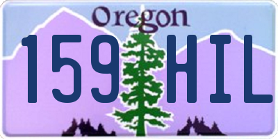OR license plate 159HIL