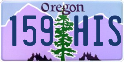 OR license plate 159HIS