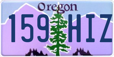 OR license plate 159HIZ