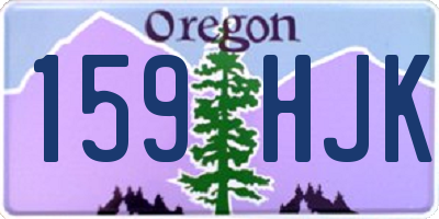 OR license plate 159HJK