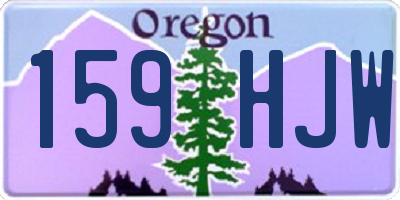 OR license plate 159HJW