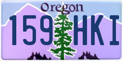 OR license plate 159HKI