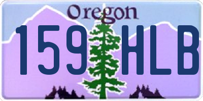 OR license plate 159HLB