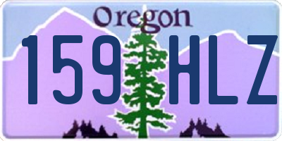 OR license plate 159HLZ