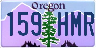 OR license plate 159HMR